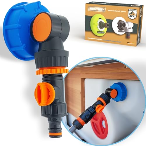Adaptador de Depósito de Água para Autocaravanas WATERTWIN MaJoCompTec - Acessórios e válvulas para mangueira de jardim - autocaravanas, plástico, preto