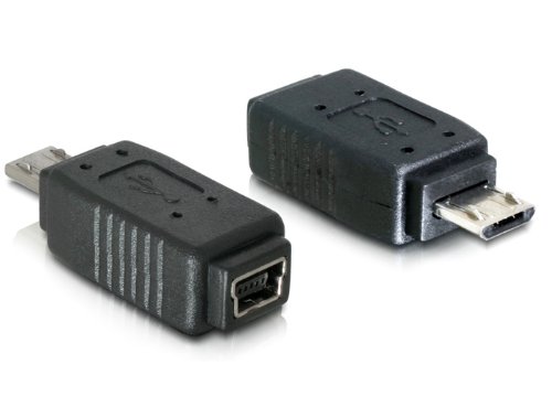 Cabo de Dados DELOCK (Micro-B - Mini USB B - Preto) Delock - Adaptadores - micro-b, mini usb b, preto, plug & play