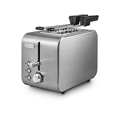 Torradeira DELONGHI CTX2203 (550 W - 1 fatia) De'Longhi - Eletrodomésticos de cozinha - 550 W, 2 fatias, proteção contra sobreaquecimento, aço inoxidável