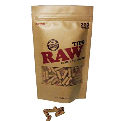 Cabo de Fio de Cabelo RAW NATURAL Unrefined Pre-Rolled Tips (Bolsa de 200) Raw - Sacolas de presente - cabo fio cabelo, raw natural, unrefined, pre-rolled tips