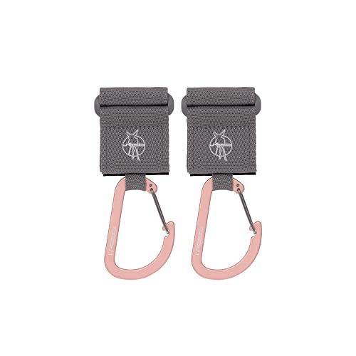 Conjunto 2 Ganchos de Velcro e Carabiner LÄSSIG Cinzento Lässig - Móveis para bebês e crianças pequenas - conjunto, ganchos, velcro, carabiner, cinzento