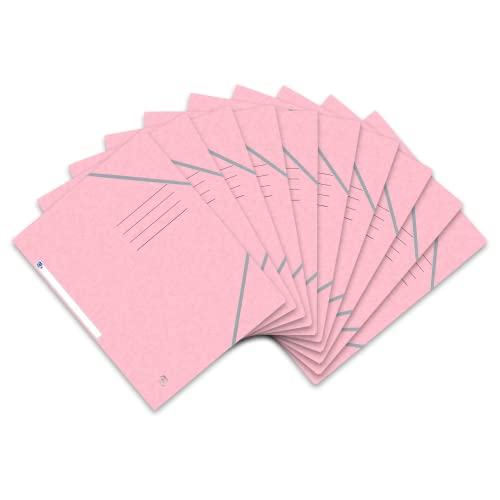 Oxford Foldersys 10 Unidades Pasta com Gomas Rosa Pastel A4 Hamelin - Pastas de arquivo - 