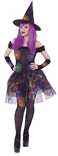 Fato de Mulher DISFRAZZES Bruxa Com Teias De Aranha (Tam: M/L) RUBIES FRANCE - Fantasias - bruxa, teias de aranha, fato