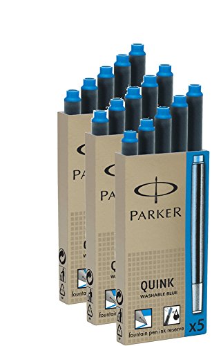 Tinteiro PARKER Quink (Azul - 5 Unidades) Newell Rubbermaid - First Order - Tinta e recargas de caneta - azul, 5 unidades, esferográficas, quink