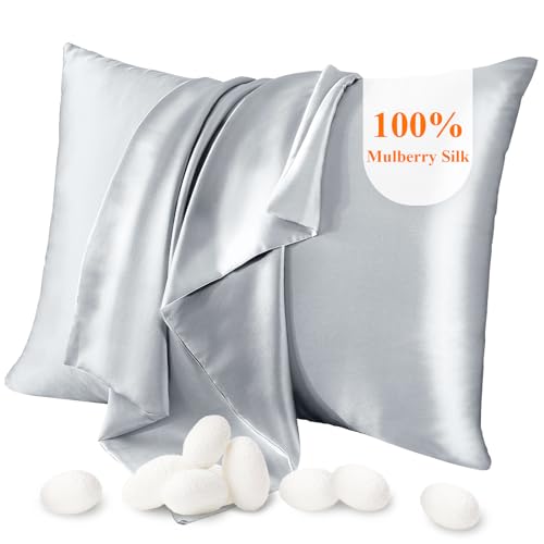Capa para Almofada JACIU 100% Seda (Cinzento Escuro - Poliéster - 51 x 76 cm) Jaciu - Fronhas e almofadas - seda, cinzento escuro, poliéster, 51x76cm