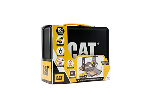 Conjunto de Brinquedos CATTOYS OFFICIAL 10 Peças Caterpillar - Conjuntos de brinquedos - conjunto, brinquedos, cattroys official, 10 peças, veículos, acessórios