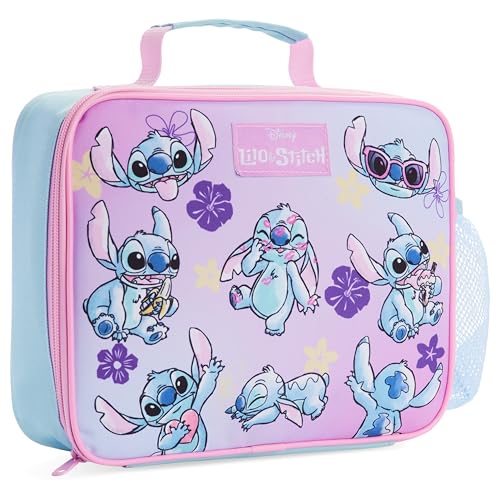 Lancheira DISNEY Stitch (Rosa - 23,5 x 15,5 cm) William Lamb - Lancheiras e sacos - 400ml, plástico, portátil, prático