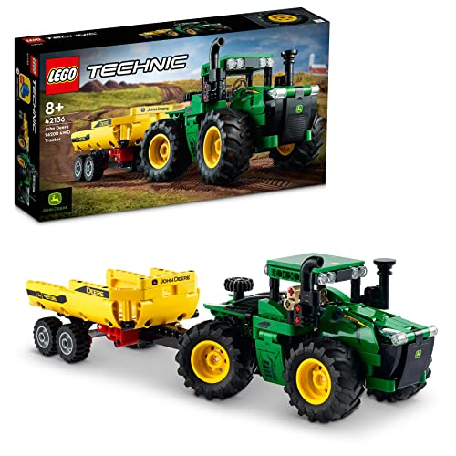 LEGO Technic: Trator John Deere 9620R 4WD com Reboque (Idade Mínima: 8 - Peças: 1366) LEGO - Brinquedos - LEGO Technic, trator John Deere, 9620r, 4wd, reboque, peças
