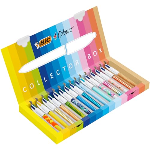 Esferográfica Bic 4 Cores Especial Collection 15 Unidades BIC - Canetas - 4 cores, clip lateral, tinta à base de água