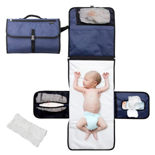 Muda Fraldas Portátil Impermeável Azul + Muselina de Regalo Iaby - Móveis para bebês e crianças pequenas - portátil, impermeável, azul