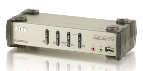 Adaptador ATEN (KVM - VGA e USB B - Prateado) ATEN - Comutadores kvm - vga, usb 2.0, prateado