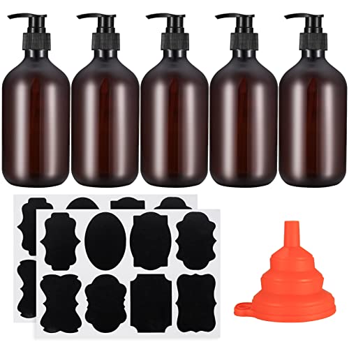 Conjunto de 5 Garrafas Vazias para Sabonete 500 Ml ZWFSDM - Artigos domésticos - conjunto, 5 garrafas, 500 ml