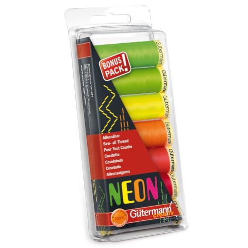Acessório para costura GUTERMANN 4012-1 (Recondicionado Como Novo) Gütermann - Fios - preto, laranja, roxo, verde, amarelo, azul, branco