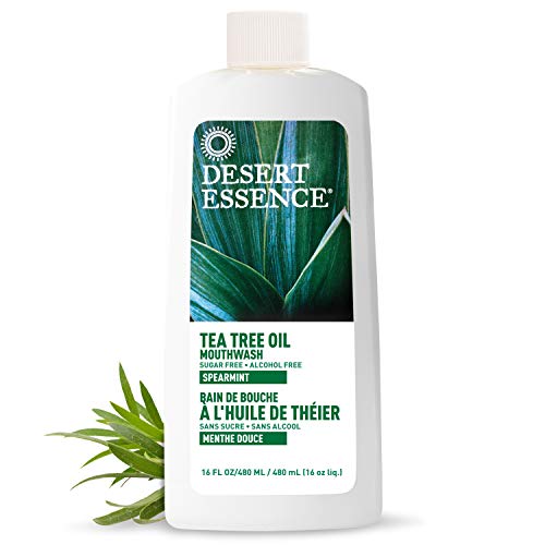 Desert Essence Tea Tree Oil Mouthwash Refill 473ml Desert Essence - Enxaguatório bucal - desinfeta, 473ml, refil
