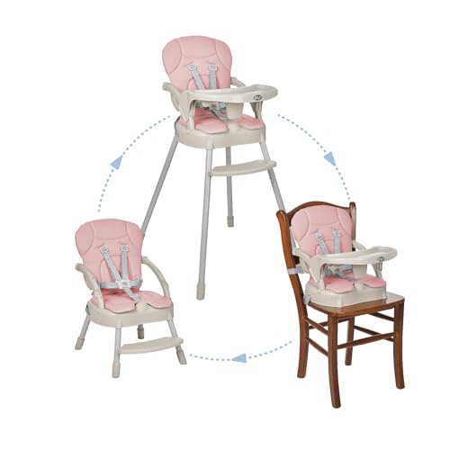 Cadeira de Refeição GIOCHI PREZIOSI Spoon (Rosa - Alumínio) Innovaciones MS - Móveis para bebês e crianças pequenas - refeição, 3 posições, atravessável, almofada cabeça