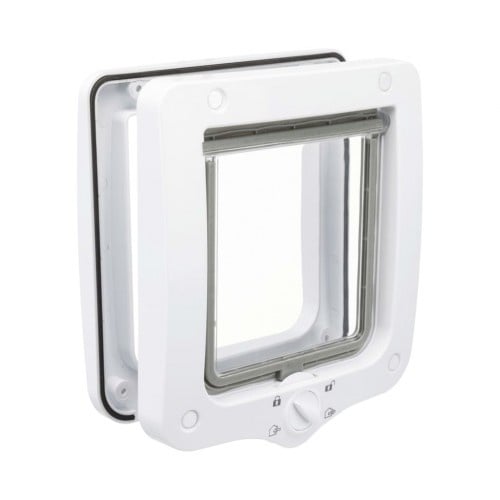Porta para Gatos TRIXIE (Branco - Plástico - 20x22 cm) TRIXIE - Produtos para animais de estimação - 4 posições, plástico, 20x22 cm, junta 360°