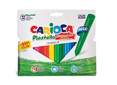 Lápis de Carvão CARIOCA Jumbo (Multicor - 12 Unidades) Carioca - Lápis de cera - multicor, 12 unidades, ponta média, tinta à base de água
