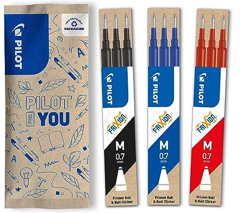 Recarga para Caneta Frixion Pilot 0,7 mm - Azul Pilot - Tinta e recargas de caneta - 0,7 mm, azul, termossensible, suave