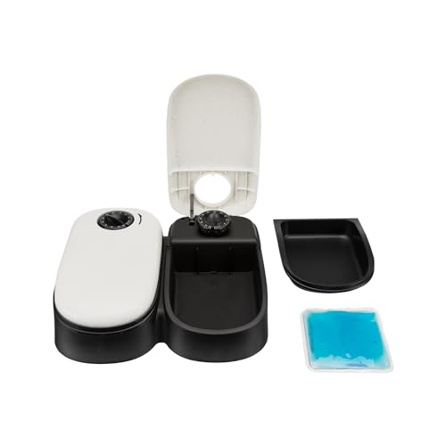 Comedouro Automático para Cão TRIXIE TX2 Duplo TRIXIE - Tigelas, comedouros e bebedouros para animais de estimação - duplo, preto branco, plástico