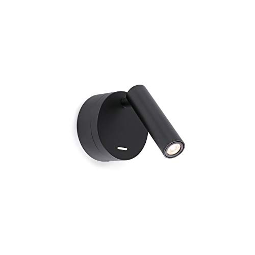 Aplique de Parede Led Faro Barcelona Boc 3W Aluminio Preto FARO BARCELONA - Luminárias Decorativas - led, farol, interruptor, regulador