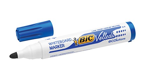 Marcador Bic Velleda Eco 1701 Azul (Caixa de 4) BIC - Marcadores e marcadores de texto - tinta à base de água, traço 2mm, ventilado, anti-secagem