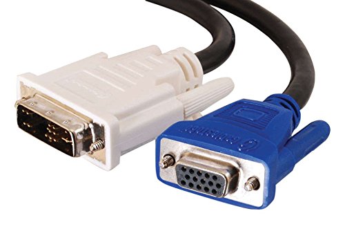 Cabo de Vídeo Adaptador C2G 2m DVI-A M/Hd15 Vga F C2G - Cabos de áudio e vídeo - dvi-a, vga, 2m, preto