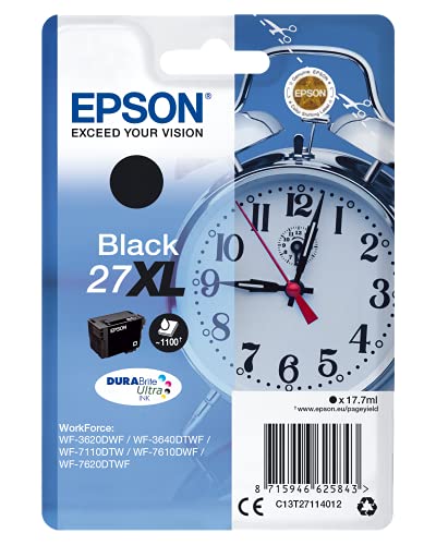 Epson Tinteiro 27Xl Durabrite Ultra Preto (C13T27114022) Epson - Cartuchos de toner e jato de tinta - DURABrite, ultra, preto