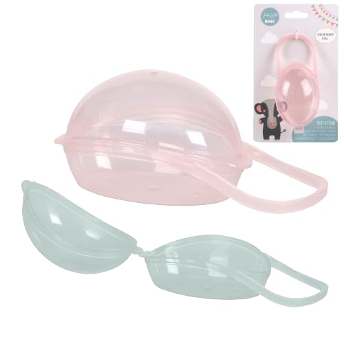 Caixa de Chupetas JUDY WILD Pastel (Rosa - 7x5x10 cm) fornord - Clipes e suportes para chupetas - chupeta, pastel, rosa