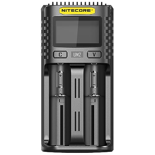 Carregador de Bateria NITECORE UM2 em Preto DIVERS - Carregadores de bateria de uso geral - carregador, bateria, preto, cabo 0.8m