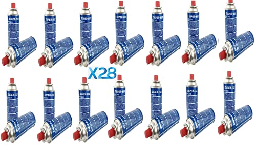 Caixa com 28 cartuchos de gas para campismo SUPER-EGO superego - Recipients e tanques de combustível - 28 cartuchos, campismo, fogão, chaleira