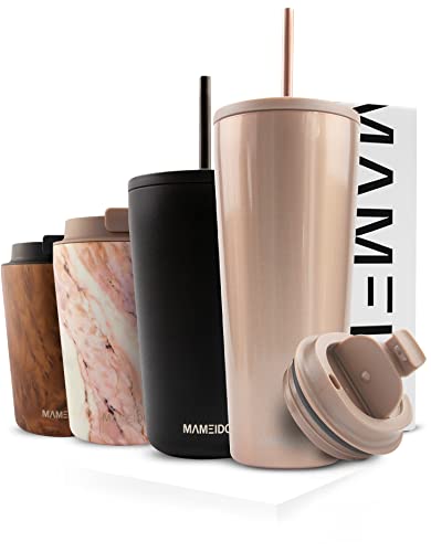 Copo de Café MAMEIDO com Pajita e Tapa (700 ml) RM COMMERCE GmbH - Porta-alimentos e bebidas - copo, café, mameido, pajita, tapa