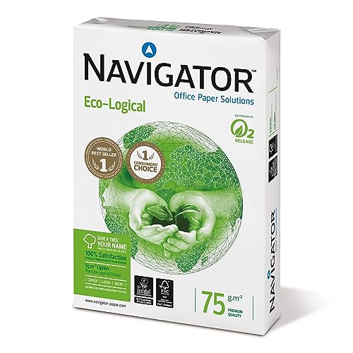 Papel Impressão NAVIGATOR ECO-LOGICAL A4 Branco NAVIGATOR - Papel de impressora e copiadora - reciclado, eco-logic, a4, branco
