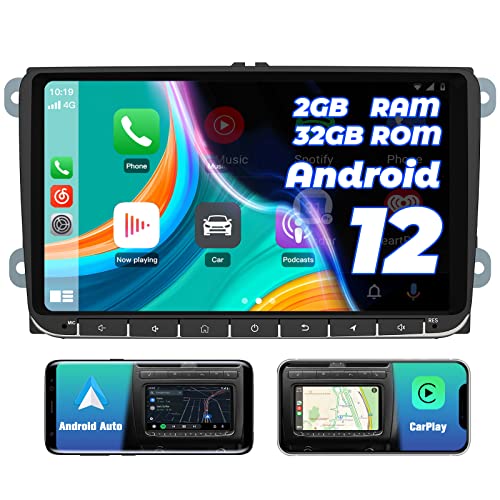 Autorrádio Android 12.0 2GB+32GB Radio Coche com Ecrã Táctil para VW AWESAFE - Aparelhos de áudio e vídeo para veículos e sistemas de painel - android, 12.0, 2gb, 32GB, ecrã tátil