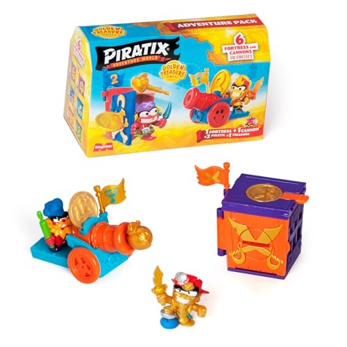 Conjunto de Aventura Pirata Golden Treasure Piratix MAGICBOX - Brinquedos - pirata, tesouro, canhão, combinação