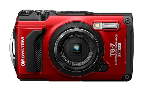 Máquina Fotográfica Compacta OLYMPUS TG-7 Vermelho OM SYSTEM - Câmeras - compacta, olympus tg-7, vermelho