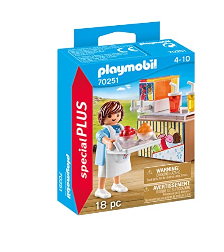 Conjunto de Bonecos Temáticos PLAYMOBIL Specialplus 70251 (Idade Mínima: 4) PLAYMOBIL - Brinquedos - temático, confeitaria, helicóptero, vendedor de gelados