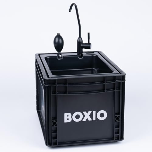 Caixa de Lavatório Portátil com Bomba de Água Manual BOXIO BOXIO - Suprimentos de limpeza doméstica - portátil, bomba manual, caixa lavatório