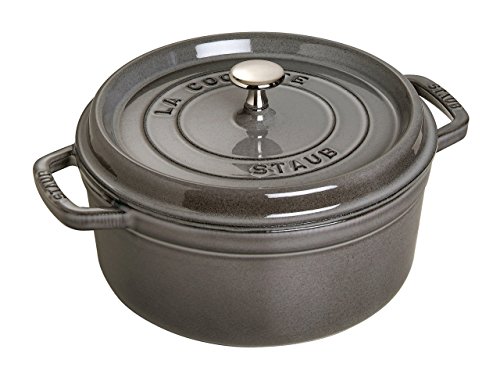 Caçarola Redonda Staub Grafite 20 Cm 1102018 STAUB - Fornos holandeses - grafite, ferro fundido, Ø 20 cm