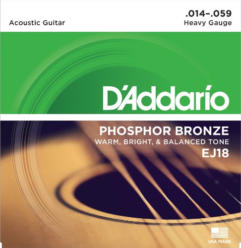 Daddario Ej18 016-059 Medium Acoustic Guitar Strings D'Addario - Acessórios para guitarra - bronze, phosphor bronze, acoustic, 6 cordas