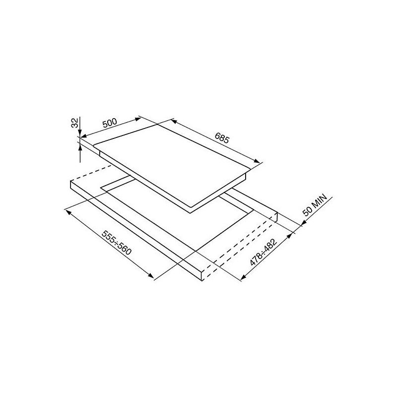 Placa de Gás SMEG SR975XGH (Gás Butano-Propano - 90.5 cm - Inox) Smeg - Cooktops - gás butano, aço inoxidável, inox, 90.5 cm