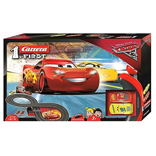 Pista de Carros R/C CARRERA Disney Pixar Cars Carrera - Conjuntos de brinquedos - pista de carros, disney pixar cars, curvas, rectas, apoiamentos, carros, controladores