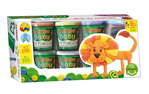 Alpino Baby Dough 6 Botes X 85Gr (Recondicionado Sinais de Uso) Alpino - Materiais de cerâmica e escultura - 6 botes, 85g, recondicionado