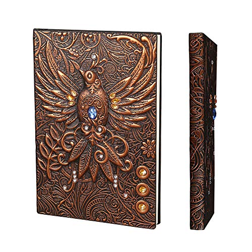 Caderno YHH FENIX3D A5 Couro Castanho (A5) YUHE - Cadernos e bloco de notas - A5, couro castanho, páginas lisas, fecho fácil