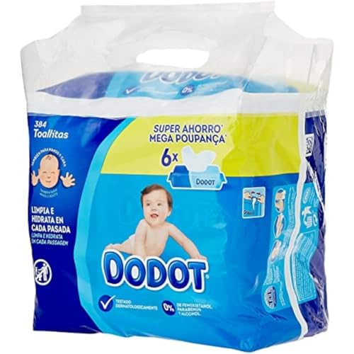 Toalhitas DODOT (Branco - Poliéster - 48 x 40 cm) DODOT - Muda fraldas - 48 x 40 cm, poliéster, hidratam, fragrância fresca