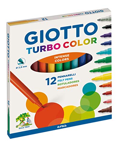 Canetas de Feltro GIOTTO 1000 Turbo Color (Multicor) Fila - Marcadores e marcadores de texto - multicor, à base de água, sem solventes, bloqueado