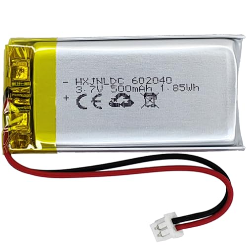 Bateria DC 3.7V 500mAh 602040 (Economia de Energia) HXJN - Baterias para telefone sem fio - 3.7V, 500mah, litio, polímero