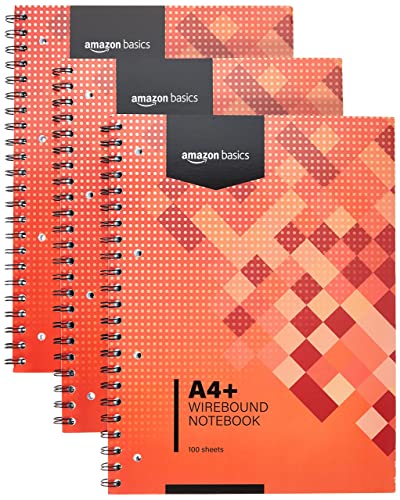 Caderno AMZBASICS Spiral (A4 - 21.5x29.7cm) Amazon - Cadernos e bloco de notas - a4, 80 folhas, 90g/m2, capa resistente