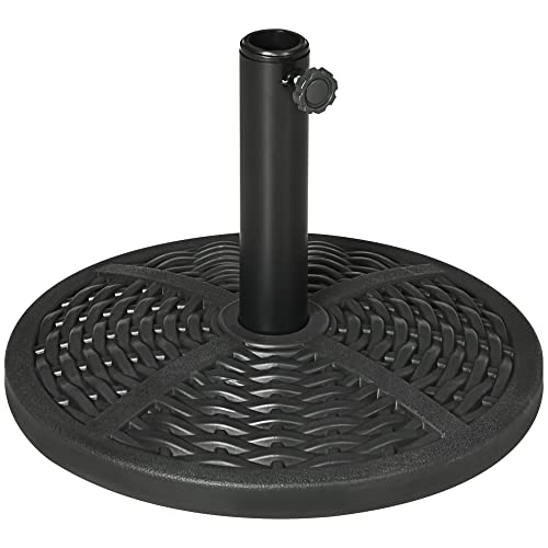 Base de Guarda-Sol Circular Outsunny com Revestimento de Cimento e Peso 9,5 Kg para Postes de Diâmetro 38/48Mm SPANISH AOSOM - Móveis de exterior - circular, 9.5 kg, revestimento de cimento, postes 38-48 mm
