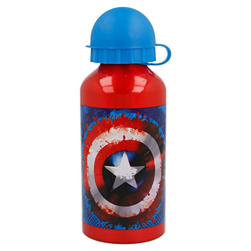 Garrafa STOR Capitão América (Alumínio) Avengers - Garrafas de água - capitão américa, marvel, 400 ml, alumínio