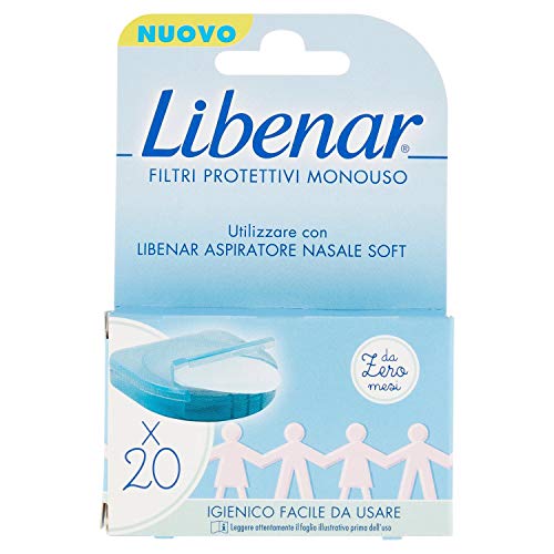 Filtro de Moco LIBENAR 20 Unidades (Branco) Perrigo Italia - Sapatos - filtro desechável, aspirador nasal suave, bebé, crianças